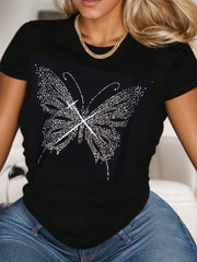 Graphic Round Neck Short Sleeve T-shirt