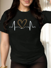 Graphic Round Neck Short Sleeve T-shirt