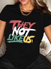 Graphic Round Neck Short Sleeve T-shirt