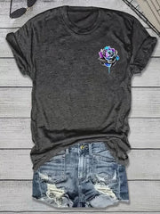 Graphic Round Neck Short Sleeve T-shirt