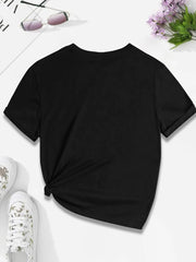 Graphic Round Neck Short Sleeve T-shirt