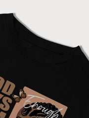 Graphic Round Neck Short Sleeve T-shirt
