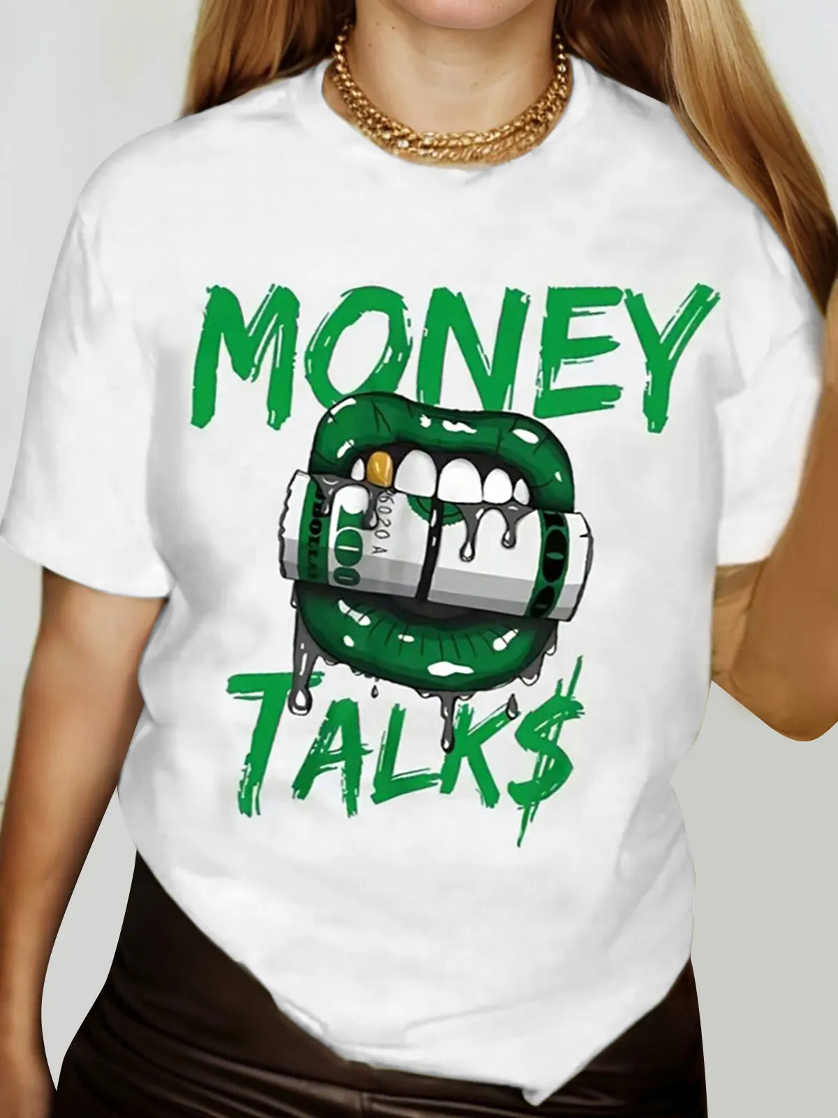 Graphic Round Neck Short Sleeve T-shirt