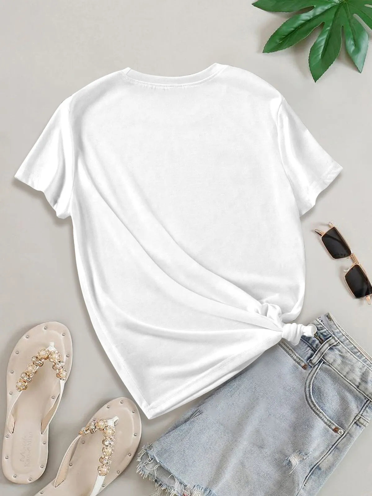 Graphic Round Neck Short Sleeve T-shirt