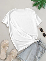 Graphic Round Neck Short Sleeve T-shirt