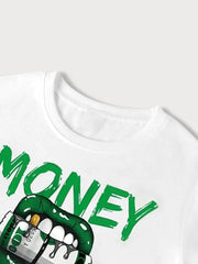 Graphic Round Neck Short Sleeve T-shirt