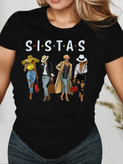 Graphic Round Neck Short Sleeve T-shirt