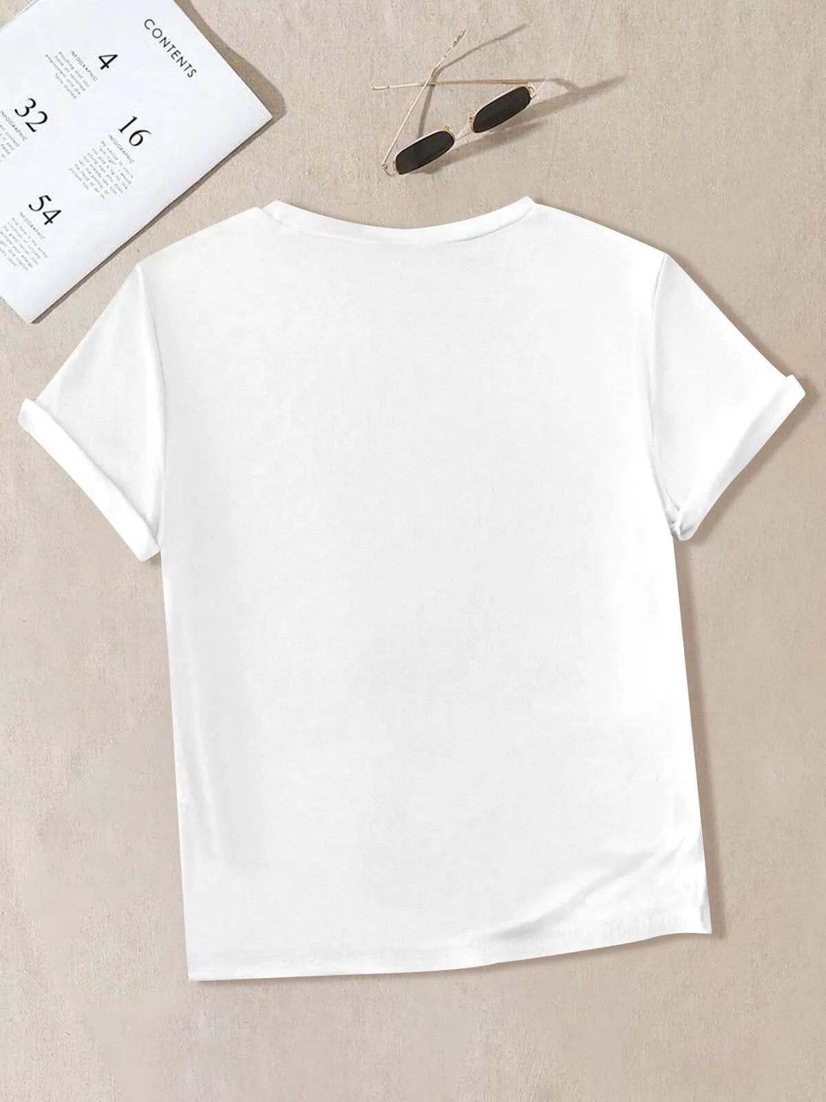 Graphic Round Neck Short Sleeve T-shirt