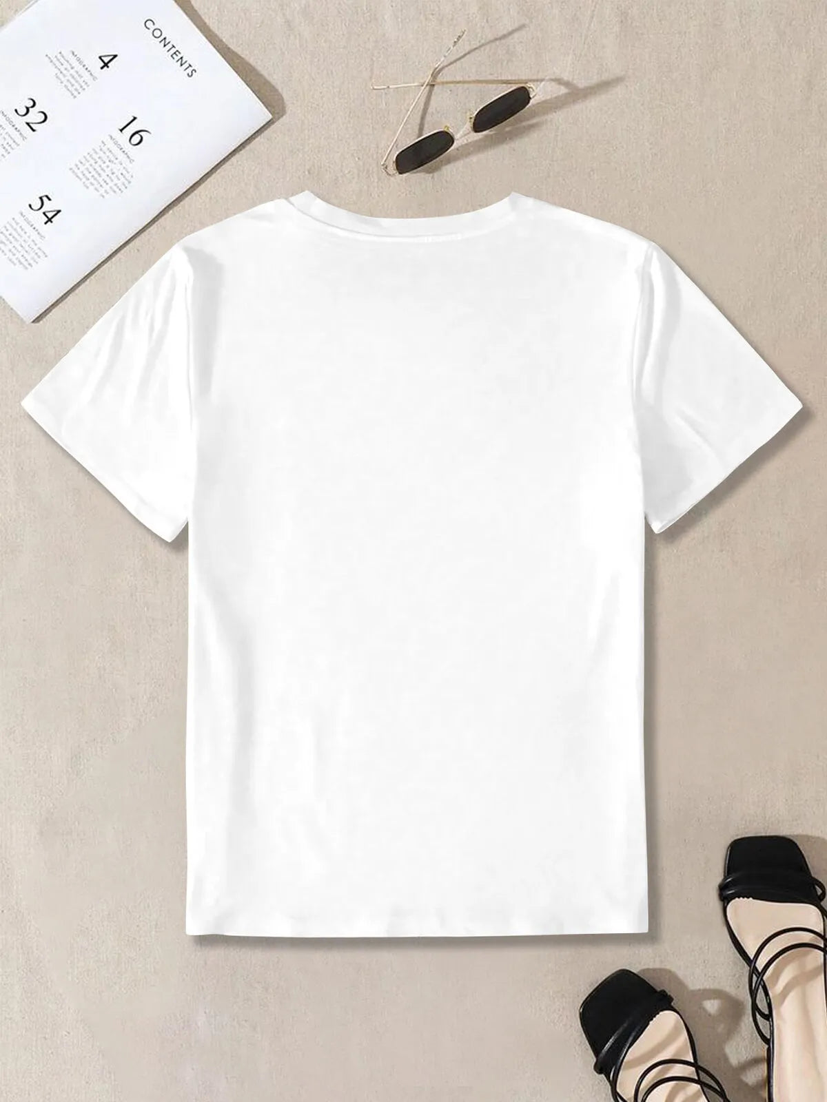 Graphic Round Neck Short Sleeve T-shirt