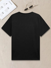 Graphic Round Neck Short Sleeve T-shirt