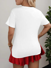 Graphic Round Neck Short Sleeve T-shirt