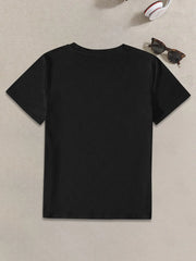 Graphic Round Neck Short Sleeve T-shirt