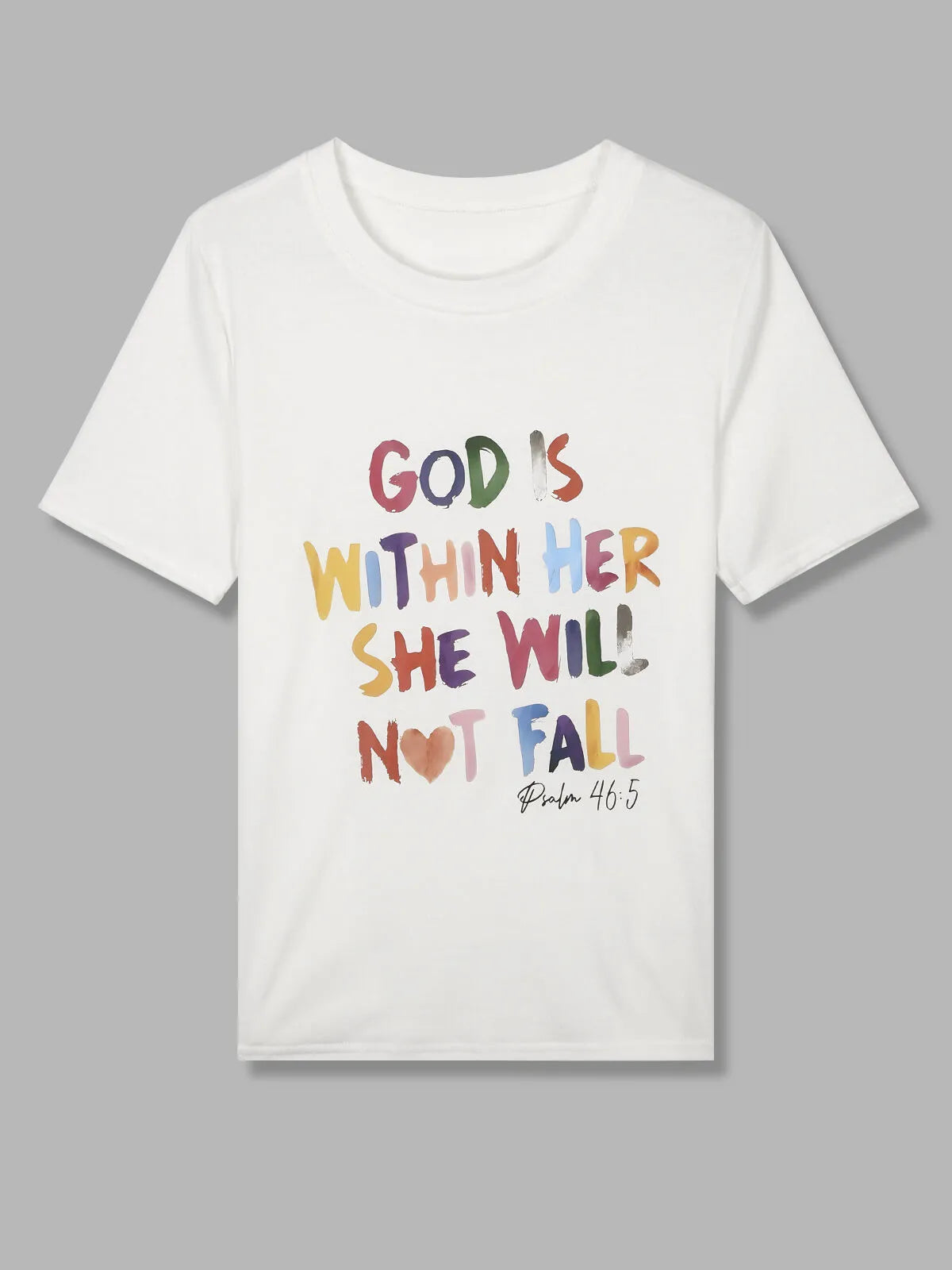 Graphic Round Neck Short Sleeve T-shirt