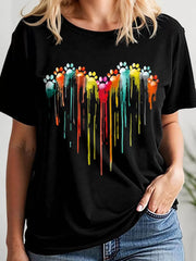 Graphic Round Neck Short Sleeve T-shirt