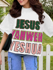 Graphic Round Neck Short Sleeve T-shirt