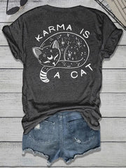 Graphic Round Neck Short Sleeve T-shirt