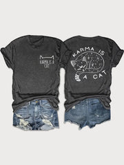 Graphic Round Neck Short Sleeve T-shirt