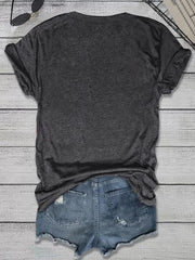 Graphic Round Neck Short Sleeve T-shirt