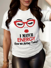 Graphic Round Neck Short Sleeve T-shirt