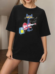 Graphic Round Neck Short Sleeve T-shirt