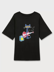 Graphic Round Neck Short Sleeve T-shirt