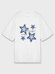 Graphic Round Neck Short Sleeve T-shirt