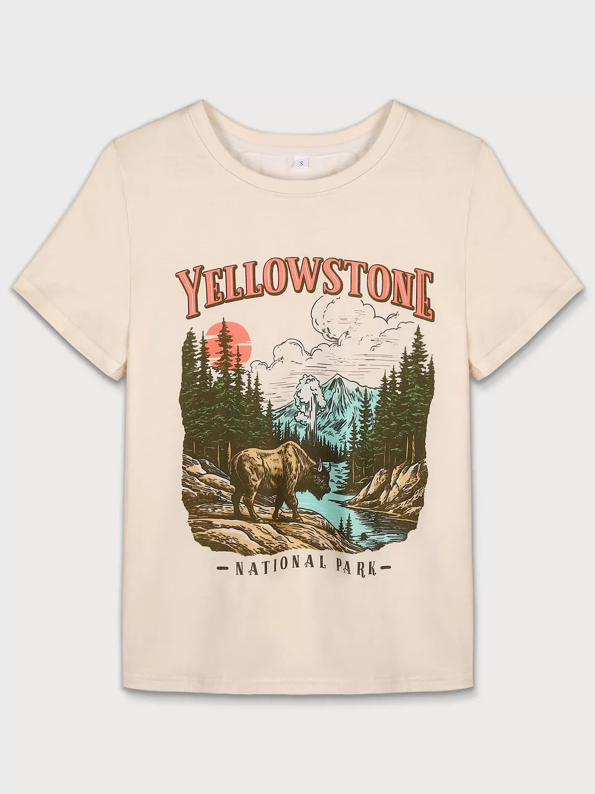 Graphic Round Neck Short Sleeve T-shirt