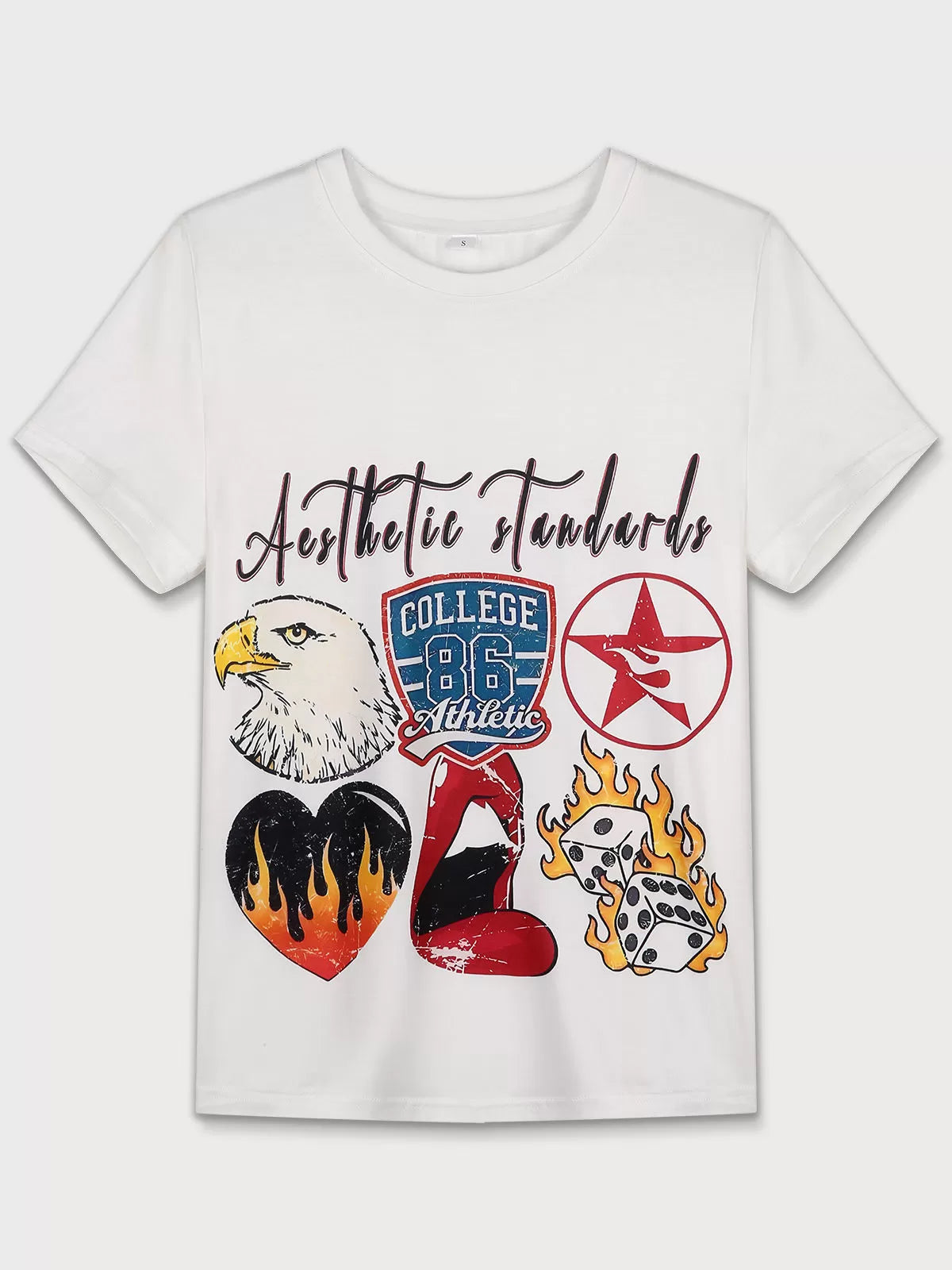 Graphic Round Neck Short Sleeve T-shirt