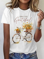 Graphic Round Neck Regular Sleeve Short Sleeve T-shirt