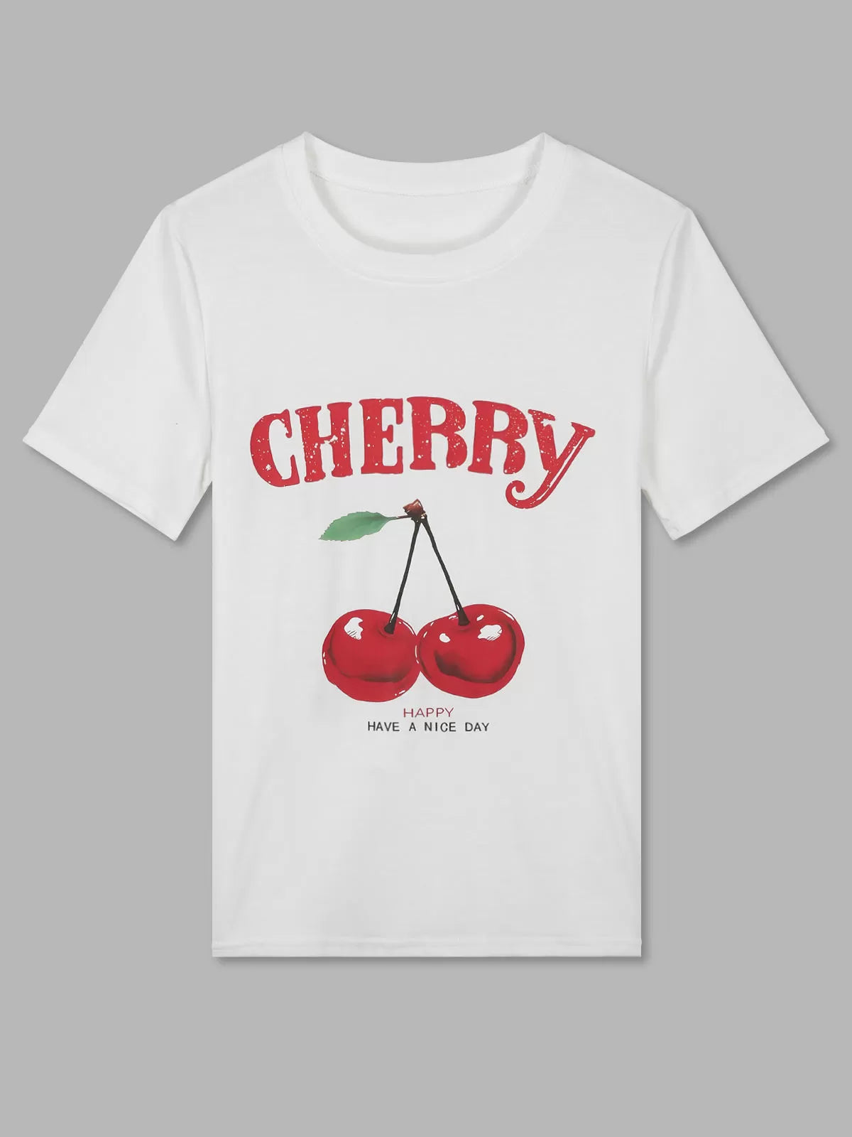Graphic Round Neck Short Sleeve T-shirt