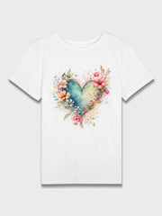 Graphic Round Neck Short Sleeve T-shirt