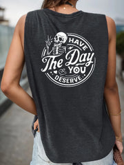 Graphic Round Neck Tank
