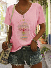 Graphic V-neck Regular T-shirt