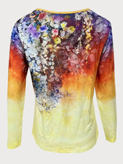 Graphic V-neck Regular Sleeve T-shirt