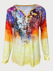 Graphic V-neck Regular Sleeve T-shirt