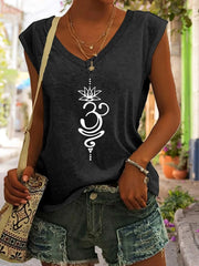 Graphic V-neck Tank