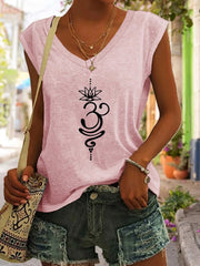 Graphic V-neck Tank