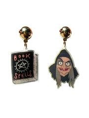 Halloween 1 Pair Fashionable Shaped Dark Punk Style Personality Pendant Earrings