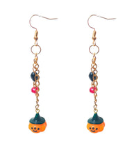 Halloween 1 Pair Creative Retro Pumpkin Earrings