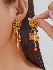 Halloween 1 Pair Chain Copper Stud