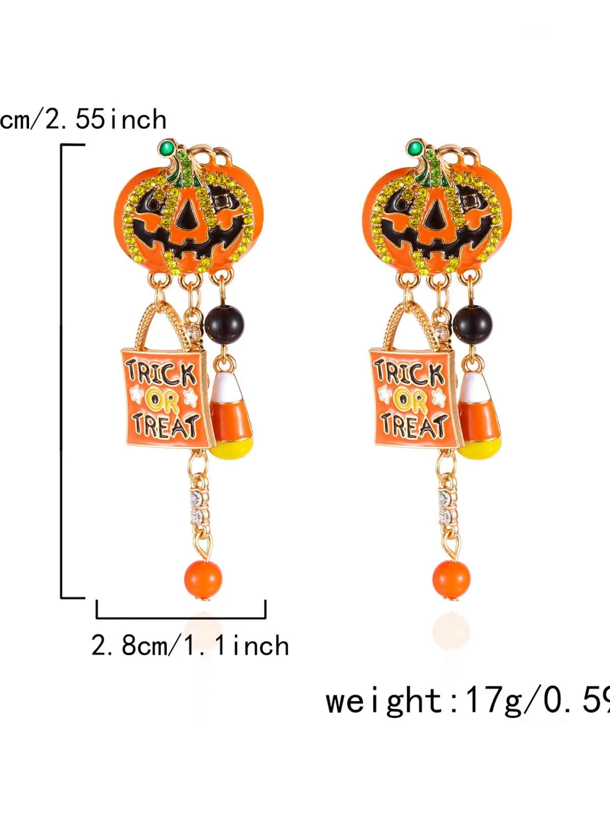 Halloween 1 Pair Chain Copper Stud