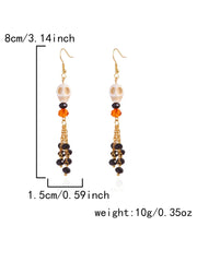 Halloween 1 Pair Retro Skull Tassel Earrings