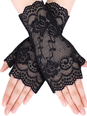 Halloween 1 Pair Lace Lace Fingerless Gloves