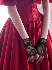 Halloween 1 Pair Lace Lace Fingerless Gloves