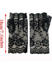 Halloween 1 Pair Lace Lace Fingerless Gloves