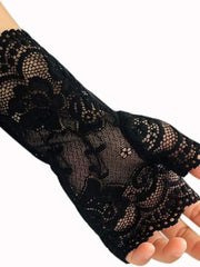 Halloween 1 Pair Lace Lace Fingerless Gloves