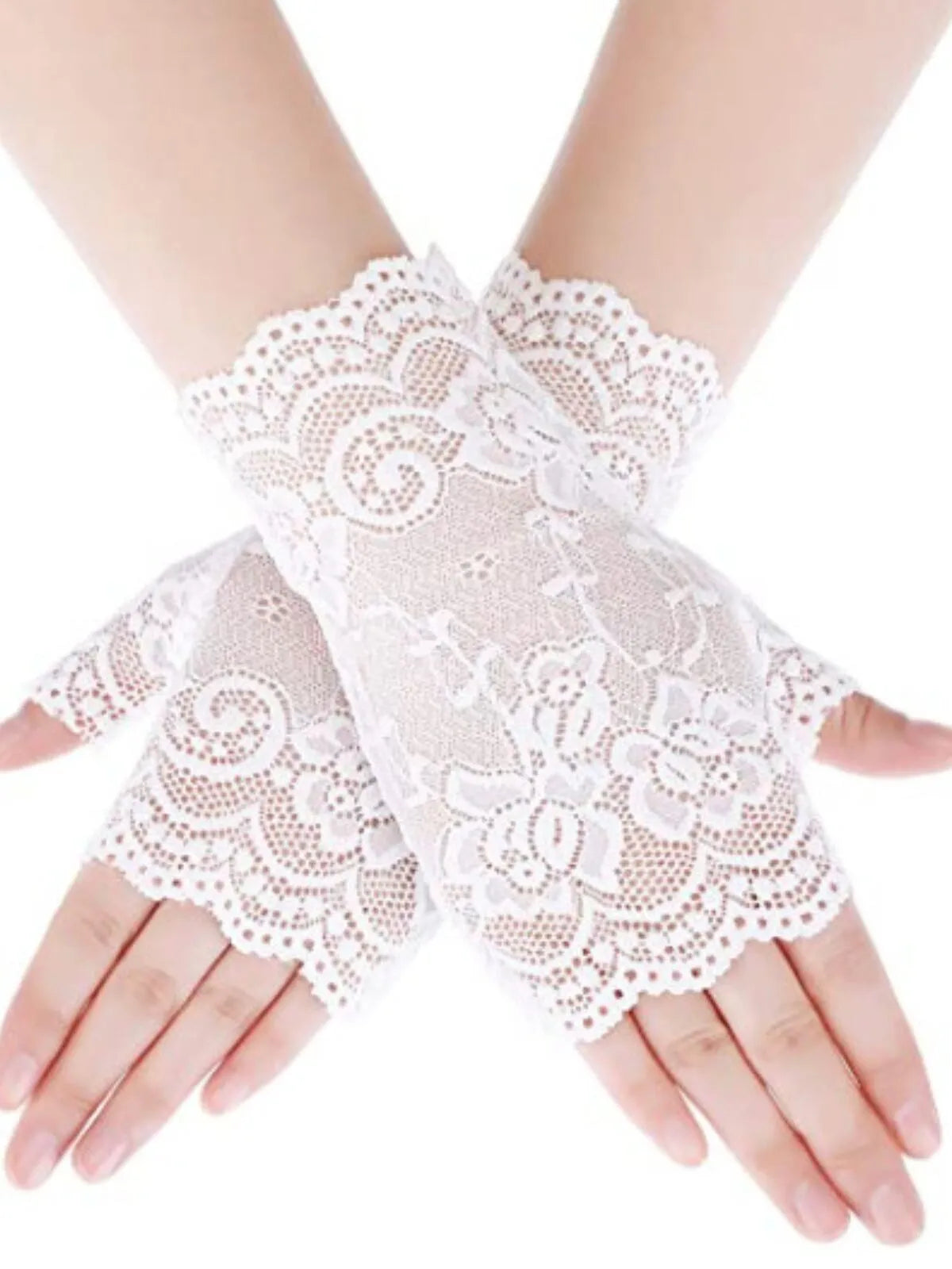 Halloween 1 Pair Lace Lace Fingerless Gloves