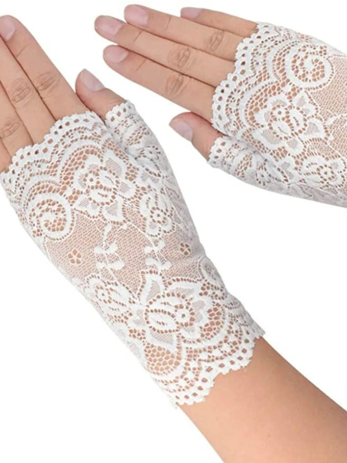 Halloween 1 Pair Lace Lace Fingerless Gloves