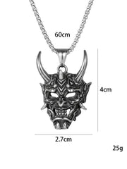 Halloween 1pc Devil Mask Gothic Skull pendant Masquerade Party Necklace