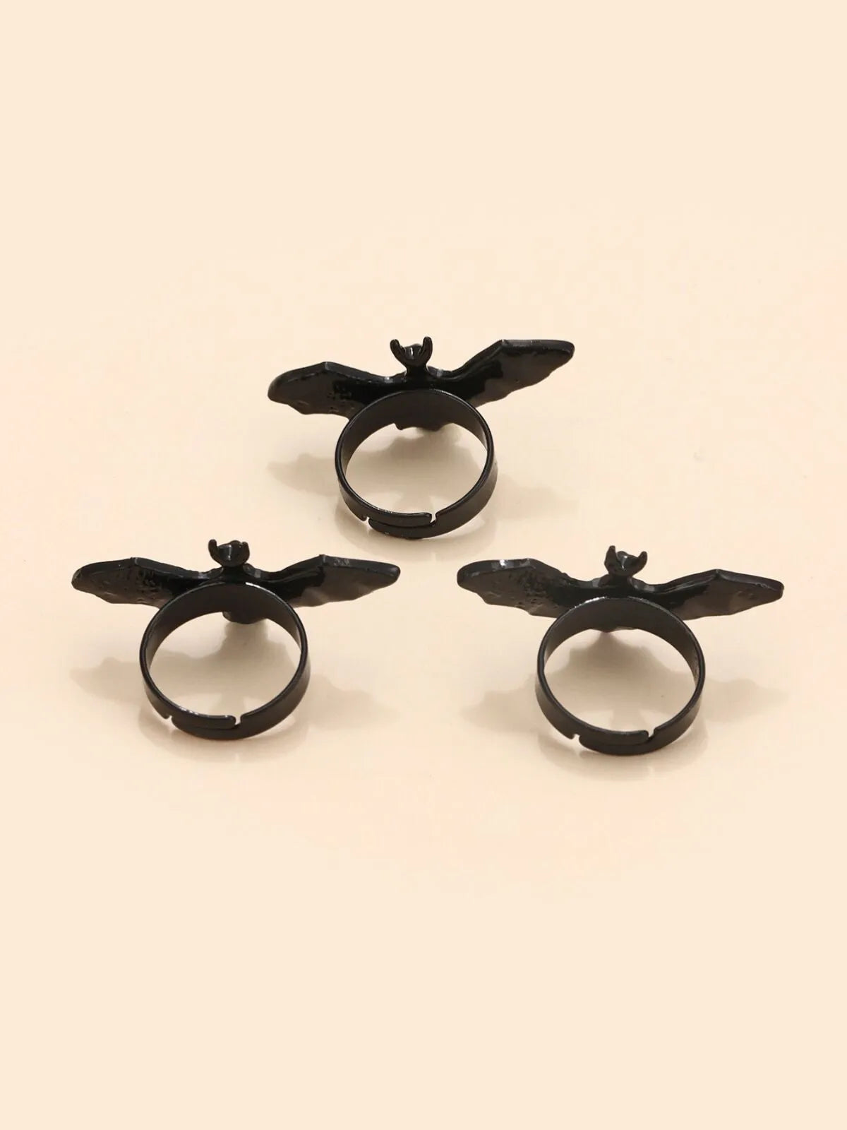  1PC Halloween Dark Gothic Role Playing Party Bat Adjustable Unisex Open Rings